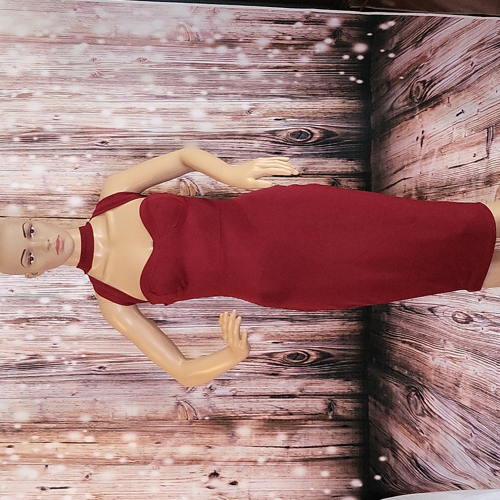 Boohoo Night Rita Strappy Top Detail Midi Dress Size 6